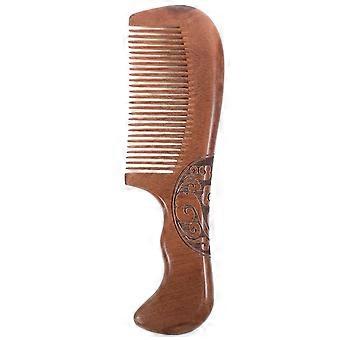 Thickened Carved Hair Comb Teethed Anti-Static Head Massage Comb Natural Sandalwood Comb Hair Styling Brush for Women