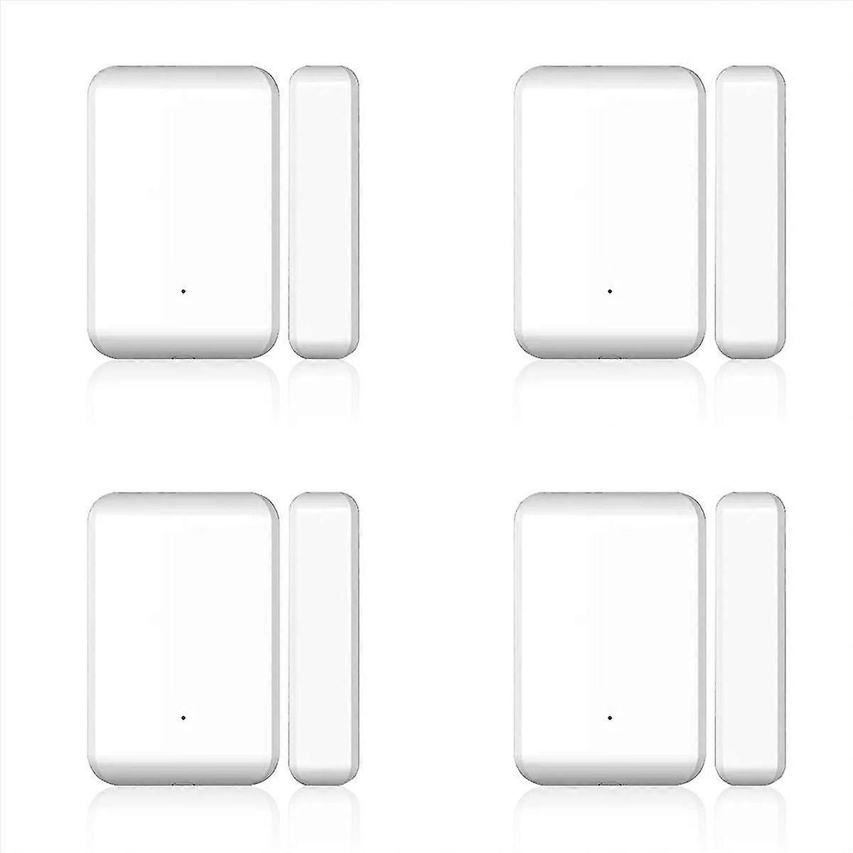 4-Pack 2.4GHz Wireless Door Sensor, Open/Close Detection, Compatible with Smart Lock Systems