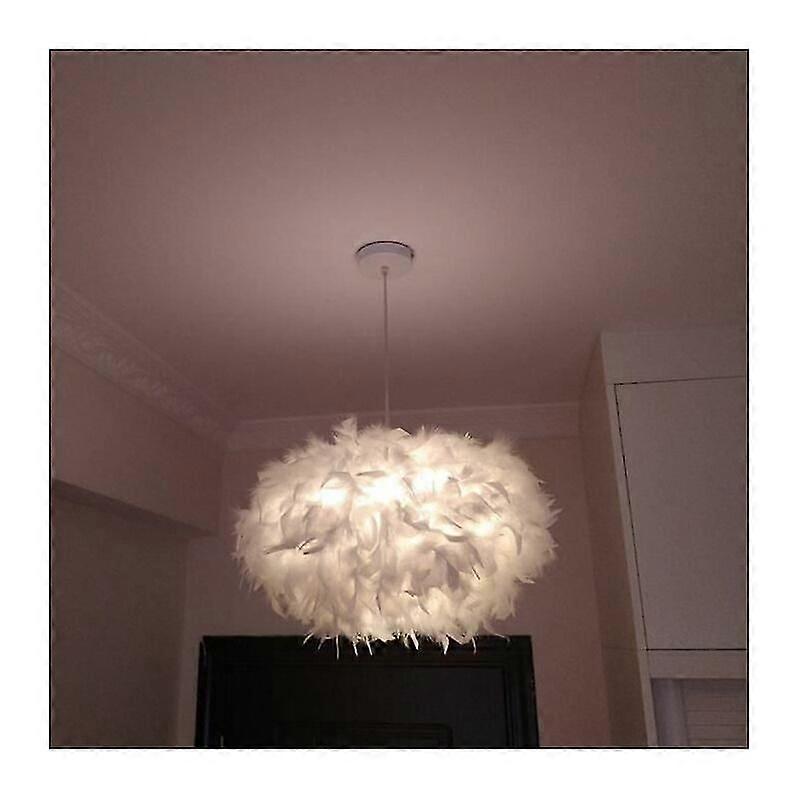White Feather Chandelier E27 40w - Diameter 45cm