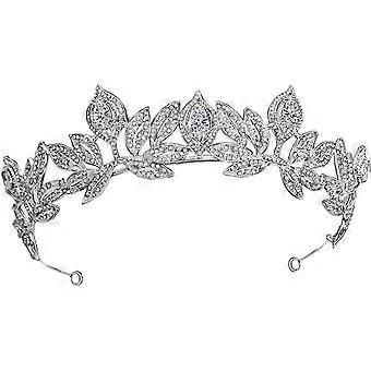 2025 Najnowszy model 1 sztuka Liście Opaska do włosów Crystal AB Rhinestone Crystal Leaf Opaska na głowę Rhinestoner