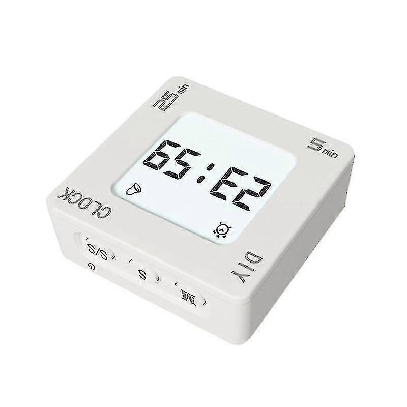 New Multifunctional Diy Time Management Pomodoro Timer Creative Square Alarm Clock(color:4)