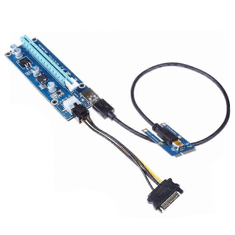 Mini PCI-E to PCI-E x16 Riser External Graphics Card + 60 USB cable for Laptop