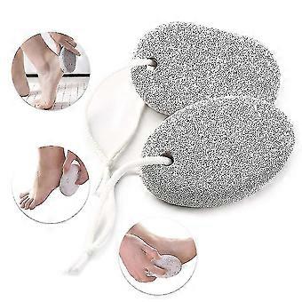 2pcs Earth Lava Pumice Stone Callus Remover For Feet Heels And Palm