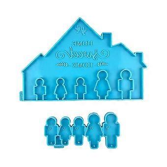 Epoxy Mould Diy Crystal Key Wall Hanging Cute Family Decorative Wall Hanging Silicone Mould