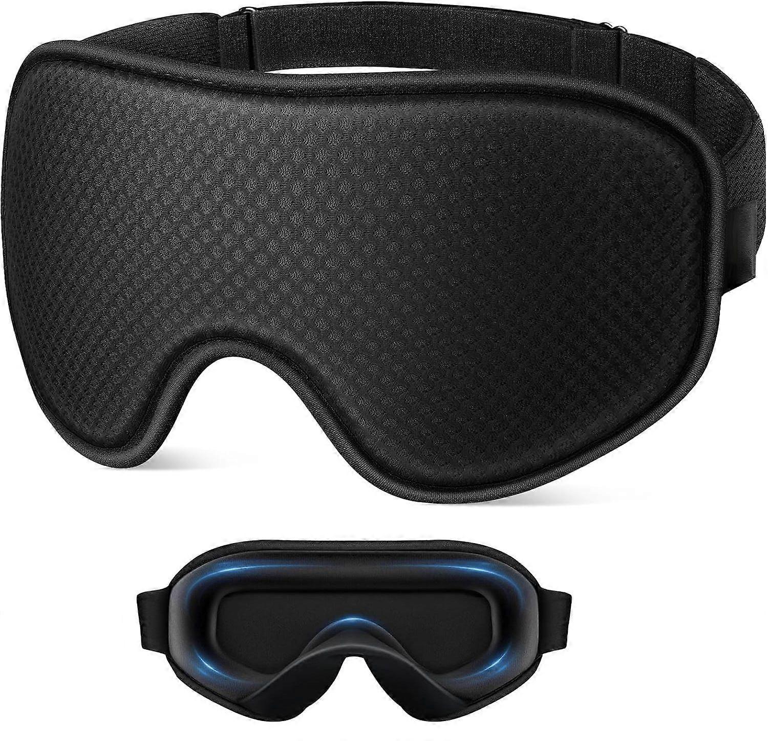 3D stereoscopic sleep mask with adjustable straps