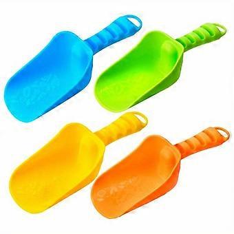 4 Pcs Colorful Plastic Sand Shovels for Beach, Sandbox and Garden, Heavy Duty Outdoor Digging Toy Set for Kids
