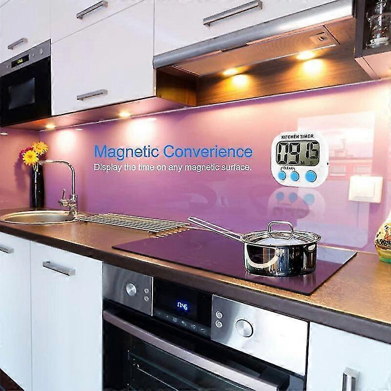 Kitchen Timer, Set of 2 Electronical Memory Timer with Count Up/Countdown Large LCD Display