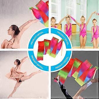 Ribbon Bat Wings Inflatable Dancing Streamers Wand Wooden Bamboo Fitness