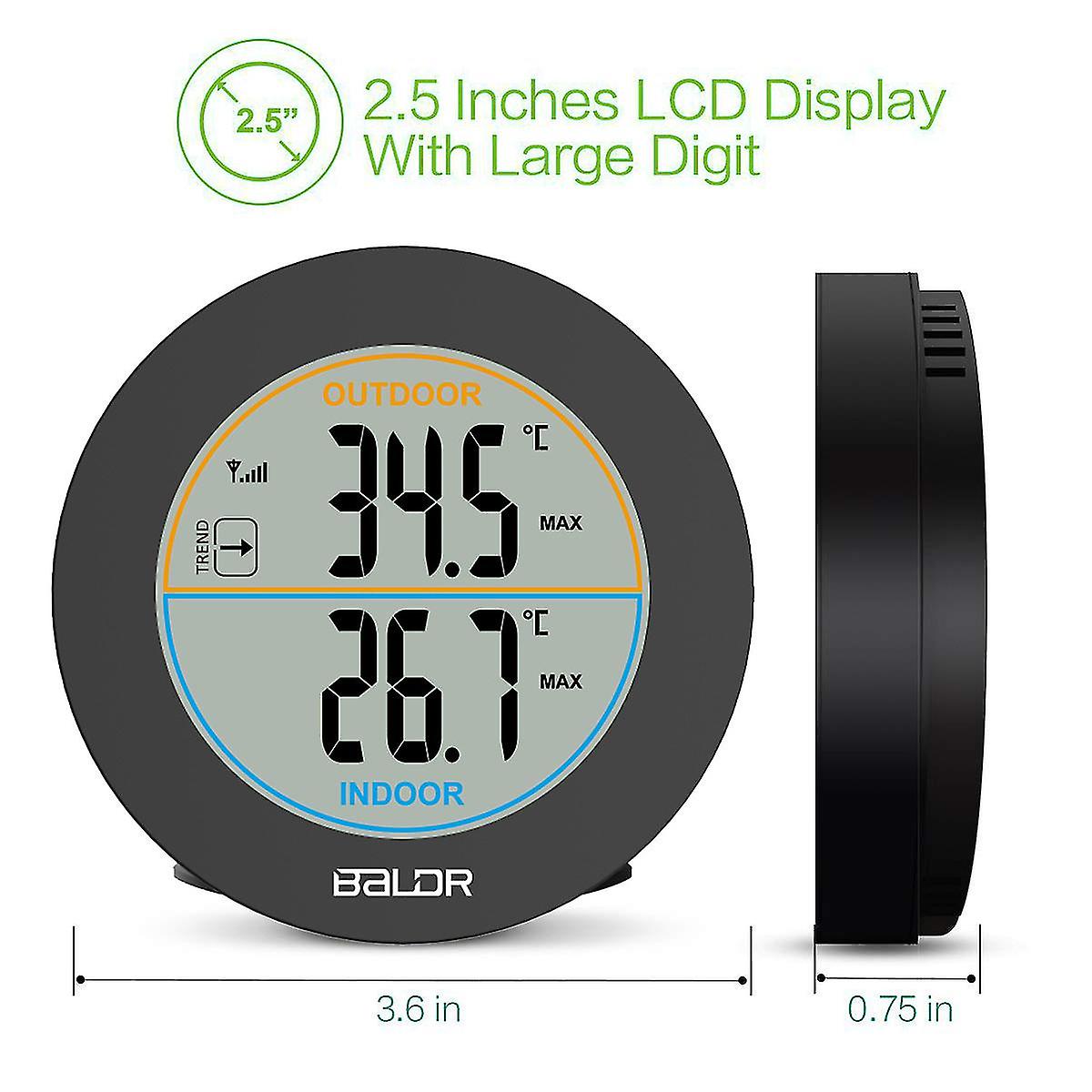 Wireless Thermometer, High-definition Lcd Display, Suitable For Indoor Temperature Testing