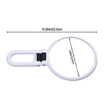10x Magnifying Round Mirror Free Standing Table-Top Makeup Mirror For Shaving Detailed Makeup Magnifying Mirror For Bathroom (White)