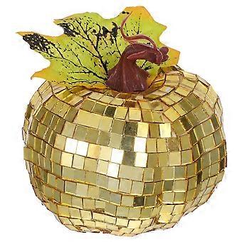 Bola de Discoteca Abóbora Artificial: Espelho de Glitter Estátua de Abóbora Centro de Mesa de Fazenda De Volta Aos Anos 70 Enfeite de Festa Para Casamento Aniversário Suprimentos Favo