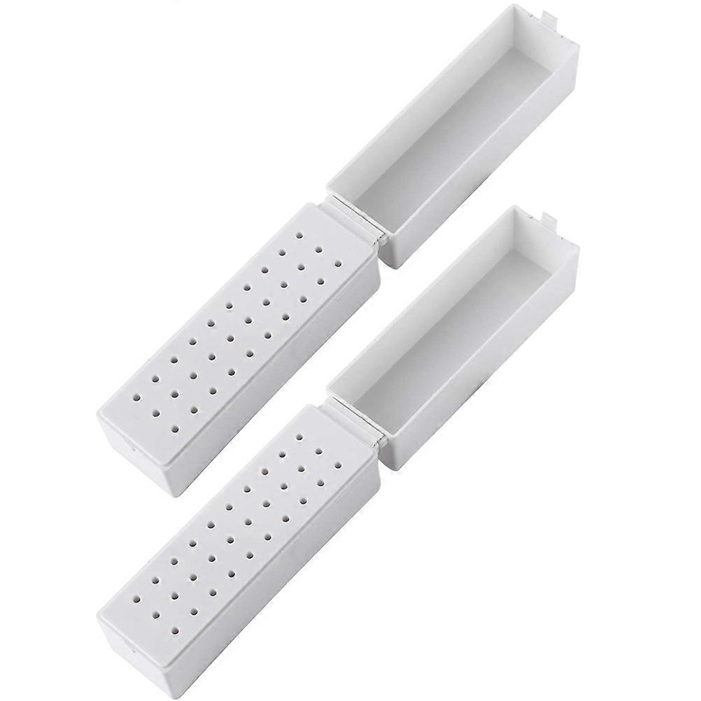 Nail Drill Bit Holder Nail Drill Bits Storage Container for 4Pcs Use