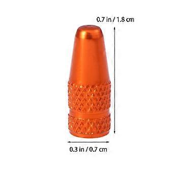 Franska ventilskydd i aluminiumlegering för cykel, 12 st, orange