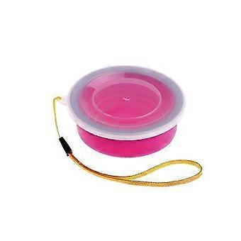 Portable silicone foldable cup collapsible mug trip outdoor travel tool rose red [MI]