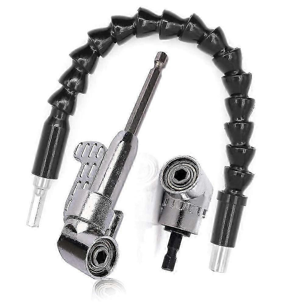 Right Angle Bit And Flex Angle Extension Kit, 105 Degree Right Angle Screwdriver 1/4" Hex Shank Bit