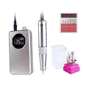 Electric Nail Drill 35000RPM Speed Rechargeable Professional Nail Sander for Manicure Pedicure