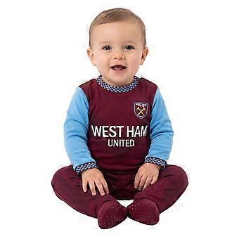West Ham United FC Baby Sleepsuit - Official Football Sleepwear for Infants