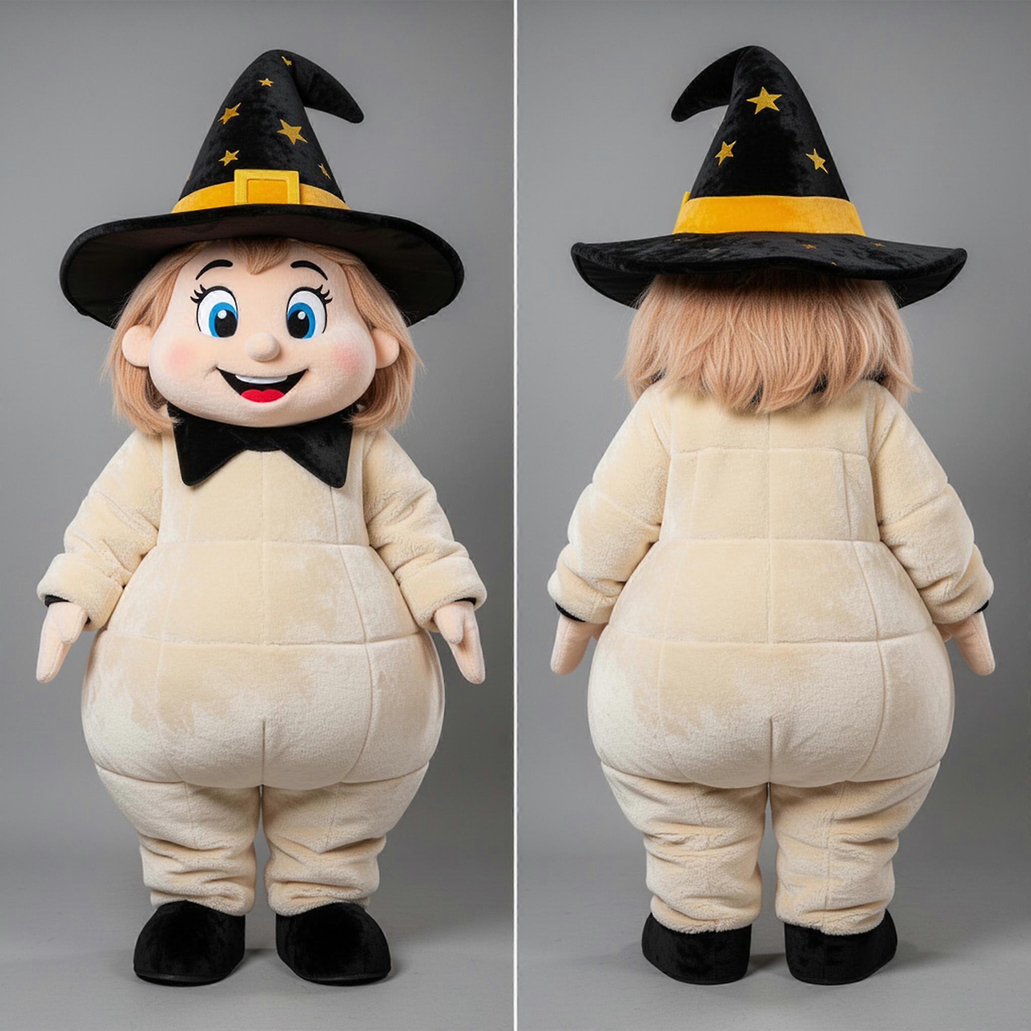 MASTICOT Cream Velvety Witch Mascot