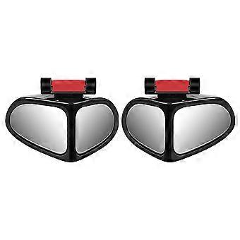 BlackCar Blind Spot Mirror, 2 Pack Universal Car Blind Spot Mirror Höger + Vänster HD Auxiliary Mirror Glas Vidvinkel Backspegel För Bil