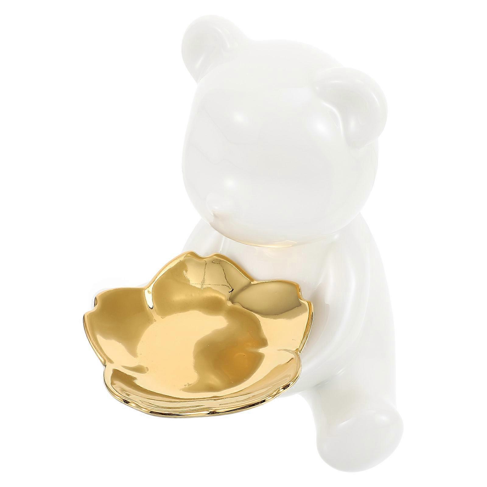 Little Bear Storage Decor Creative Ceramic Storage Plate for