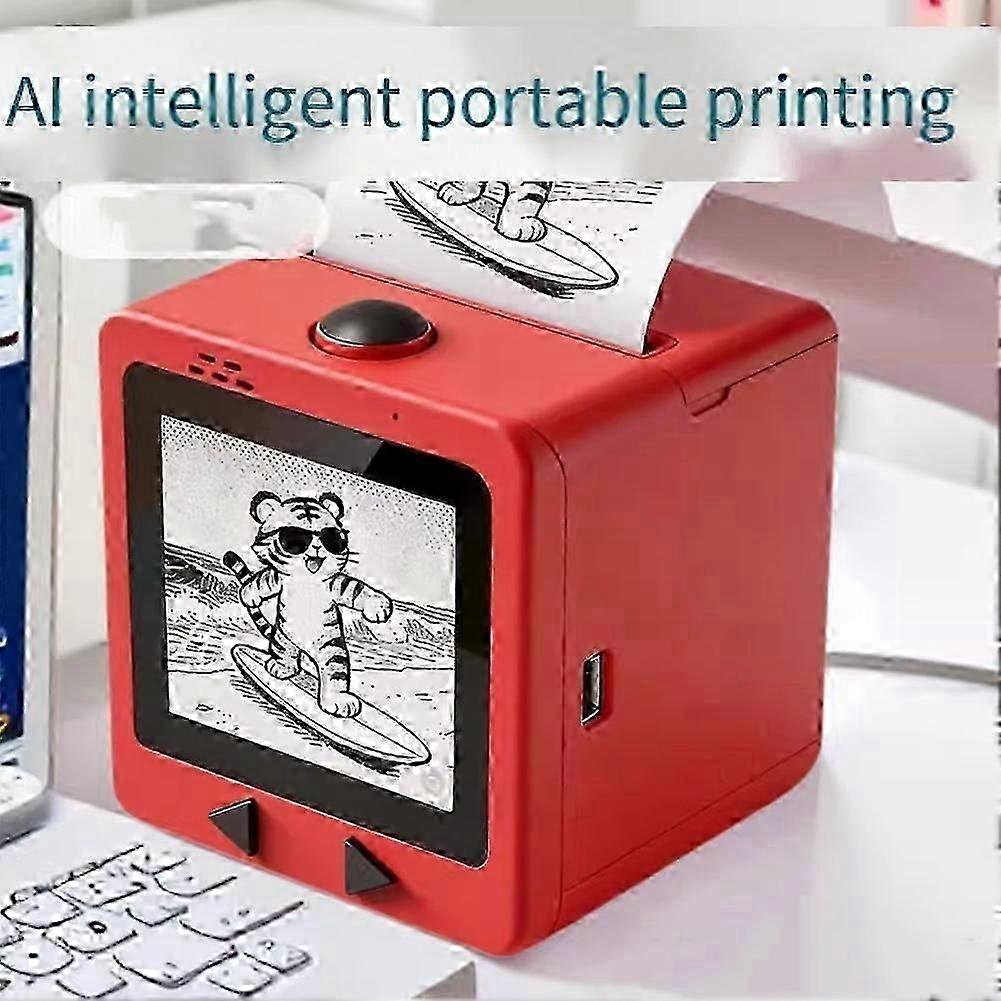 StickerBox AI Printer, AI Smart Printer, Smart Voice Printer, Mini Portable Digital Display Printer