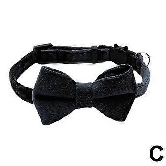 Adjustable Bow Choker Suede Collar