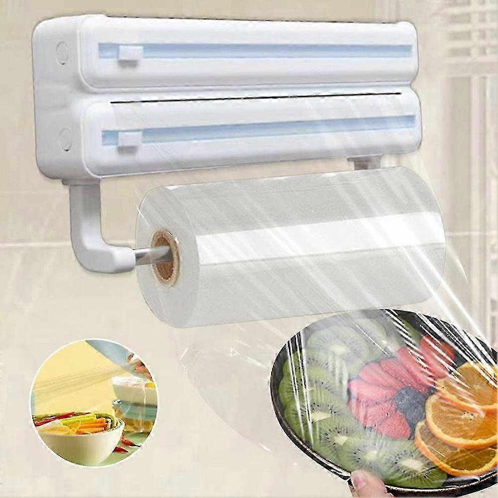 White Wall Mount Wrap Dispenser