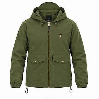 Lyle & Scott Vokset Hættetrøje Utility Jakke Ægte Oliven