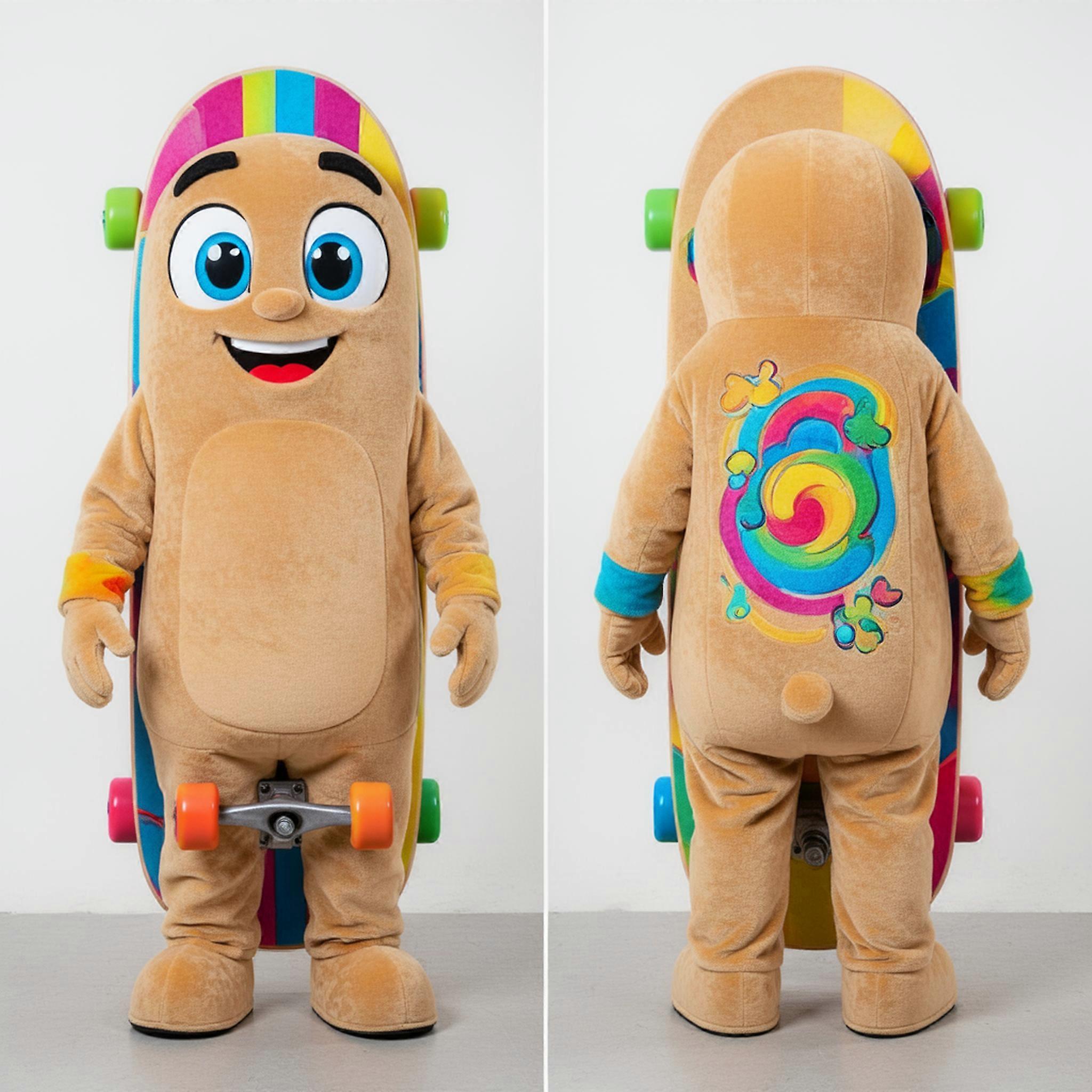 MASTICOT Tan Sleek Skateboard Mascot