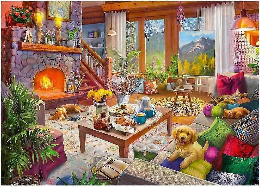 Puzzle Útulná chatka QB499