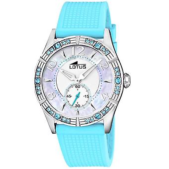 Lotus cool Quartz analoge vrouw horloge met L15737/4 rubberen armband