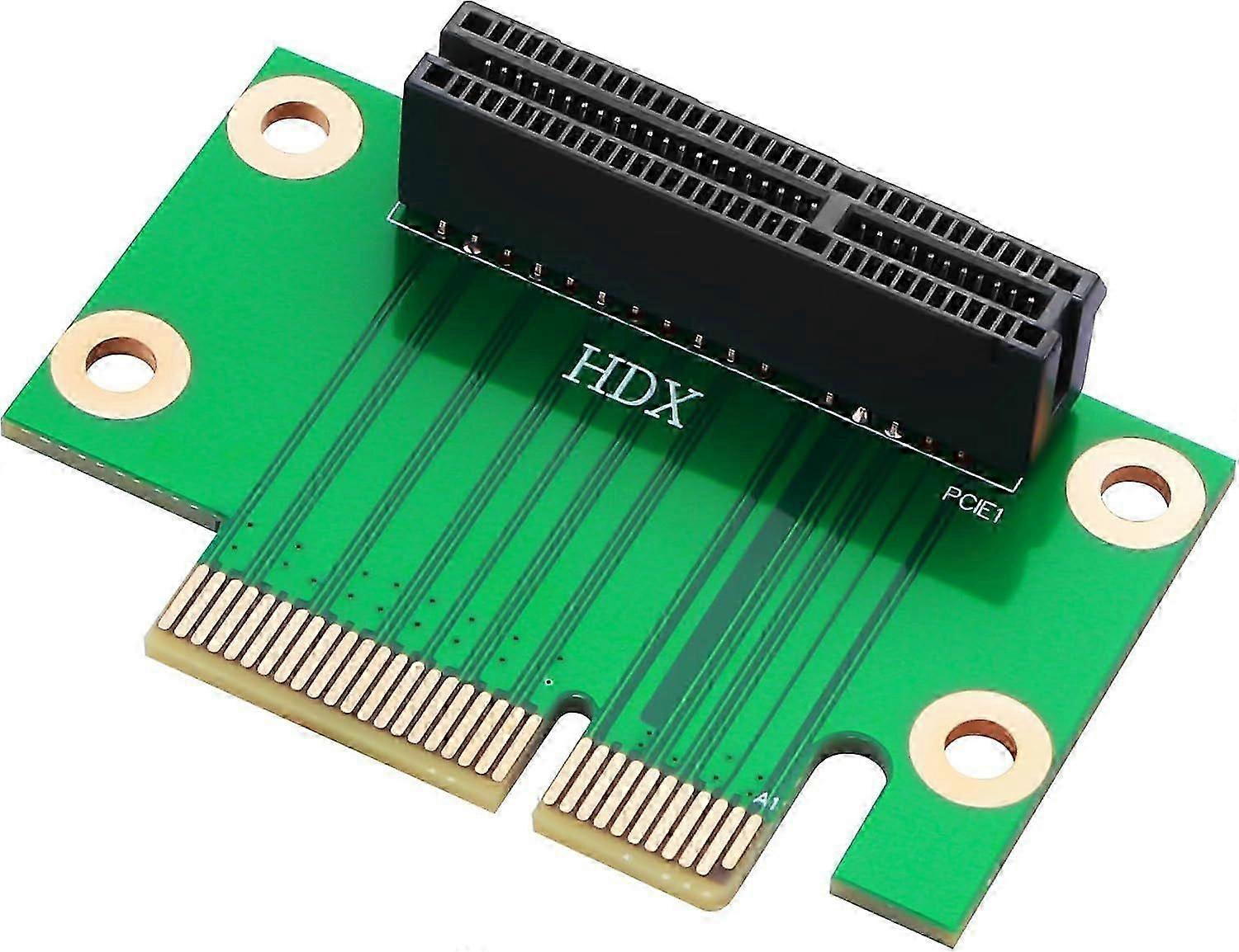 PCIe 4X Riser Card, 90-Degree Extension Adapter Compatible with 1U Small Computer and Server Case