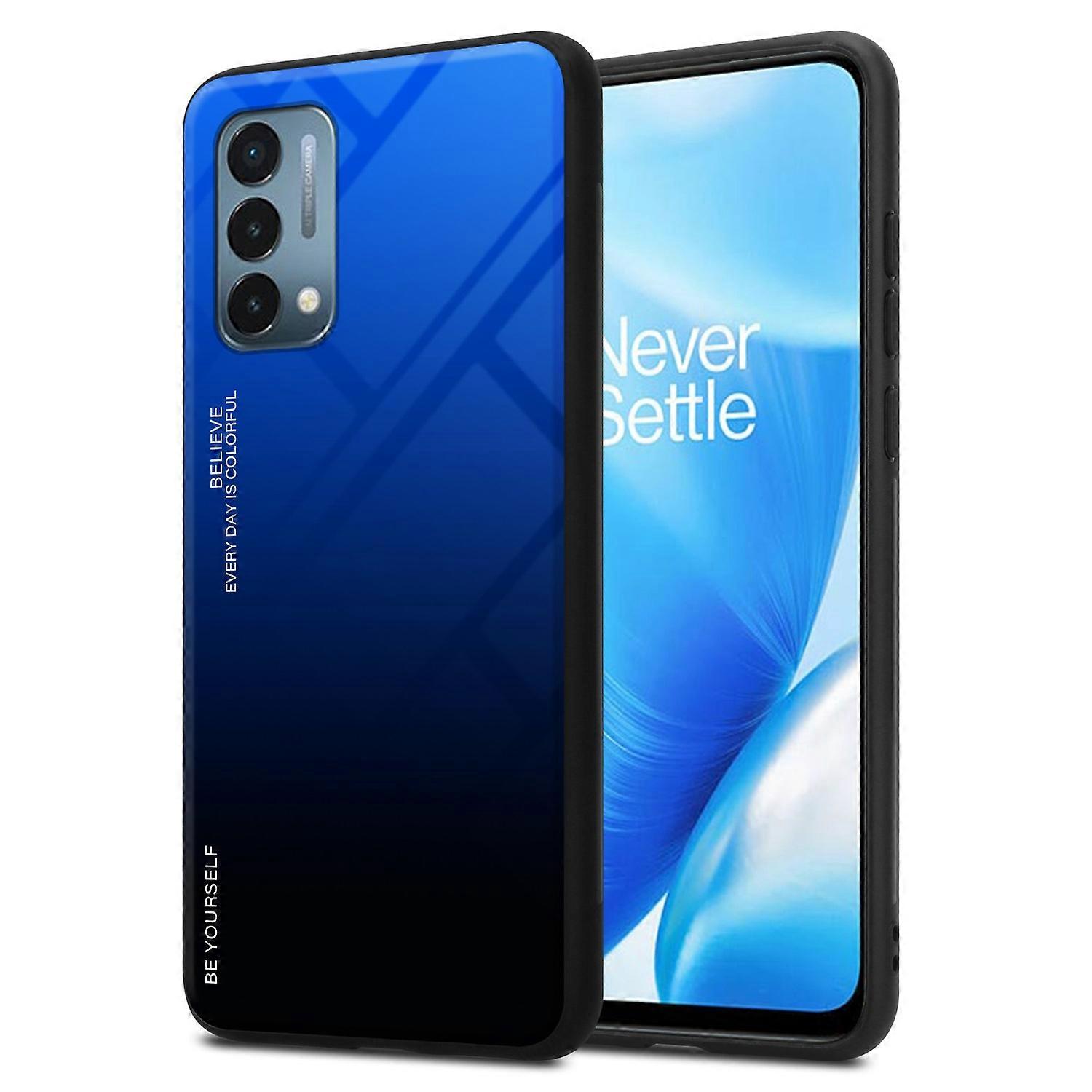 适用于 OnePlus Nord N200 5G 的 TPU 保护壳 - 背面带保护玻璃 - 双色