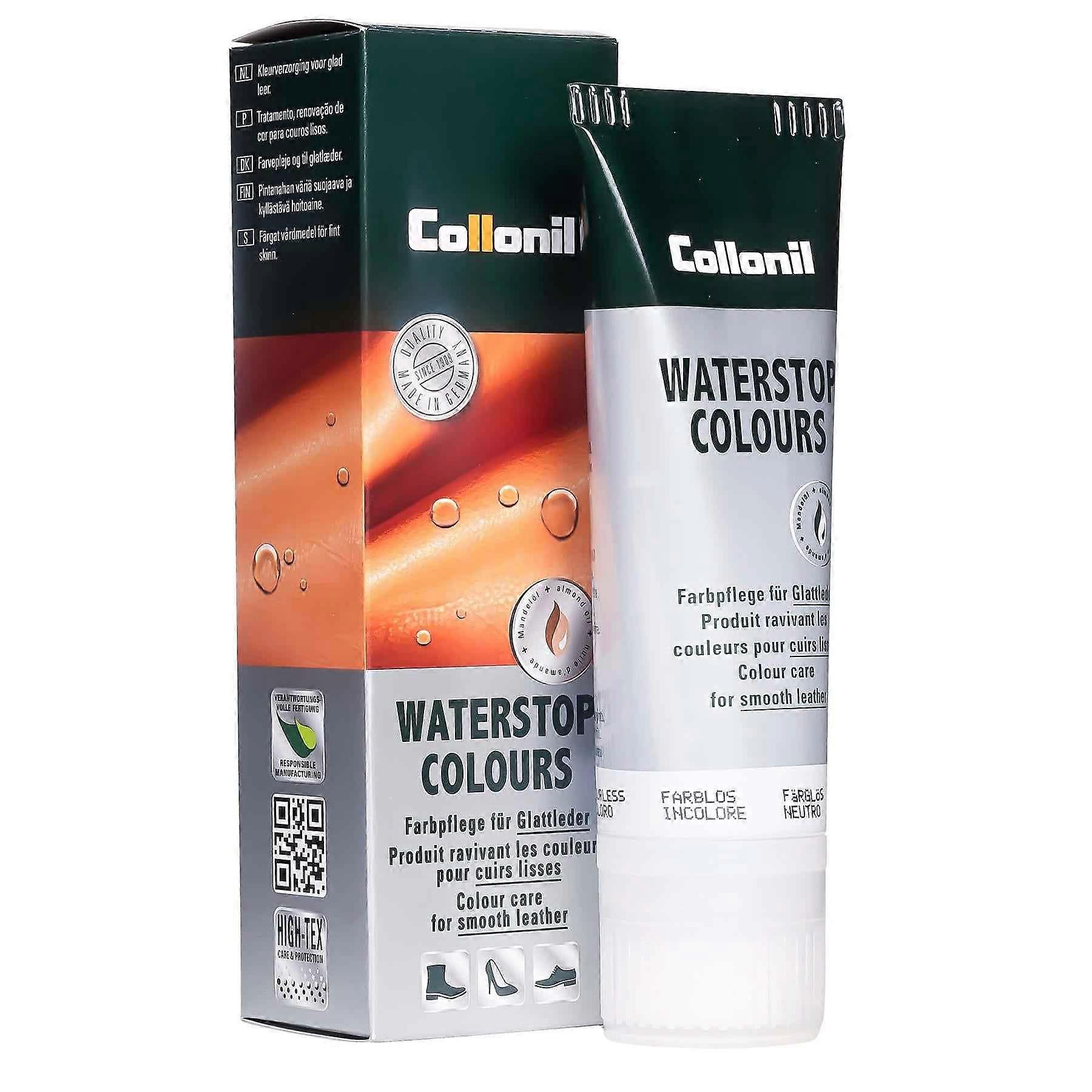 Collonil Colour Polish Waterstop Tube 75ml | Nourishing Colour Restorer With Water-repellent