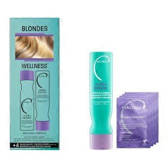 Malibu C Blondes Wellness Hair Collection Daily Use Care Formula Salon Quality