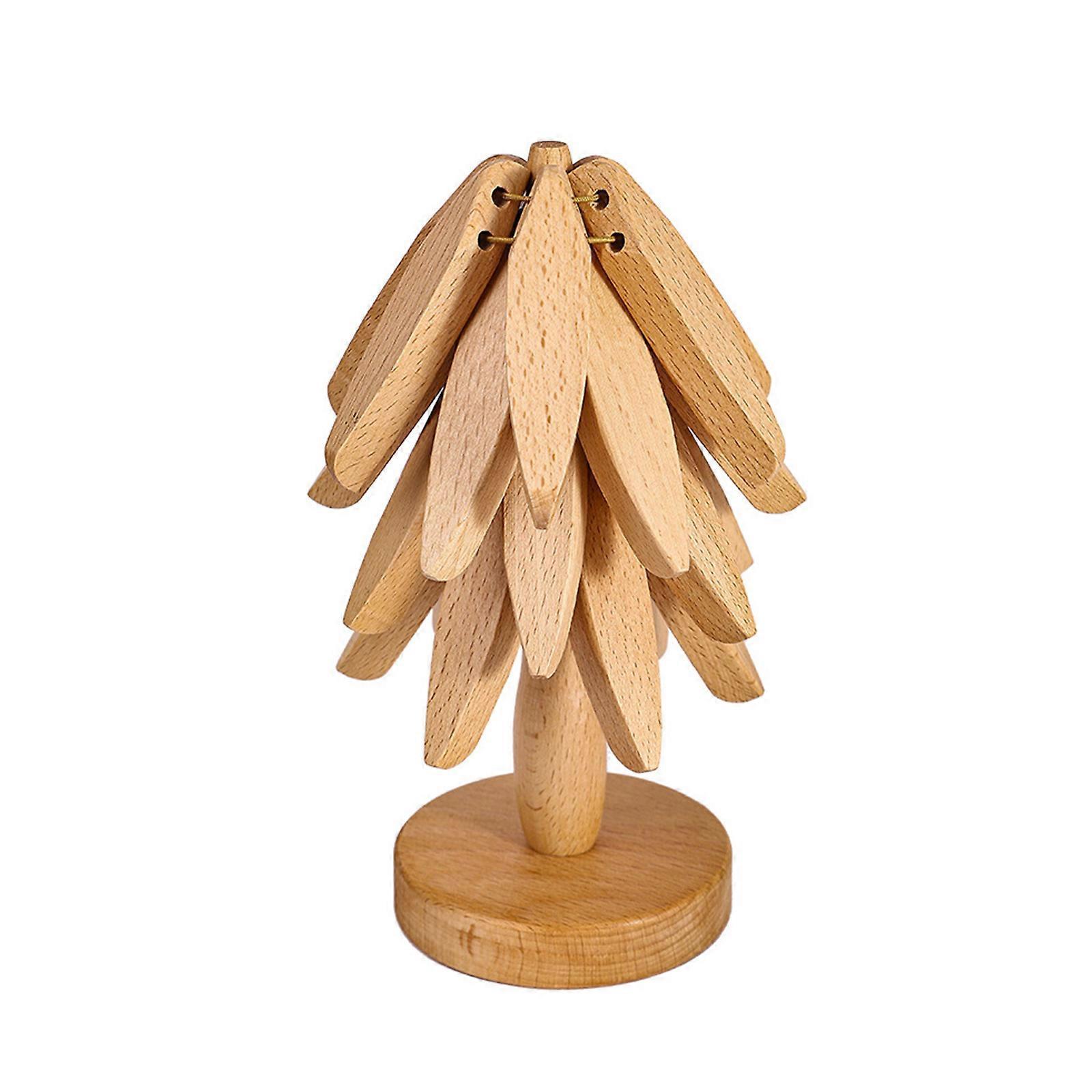 Handcrafted Beech Wood Tree Trivets