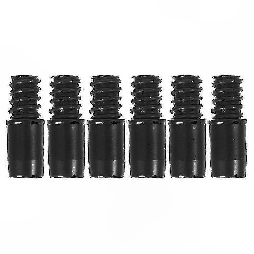 6-Pack Replacement Tail Adapter Threaded Tips for Mop Handle Pole Repair