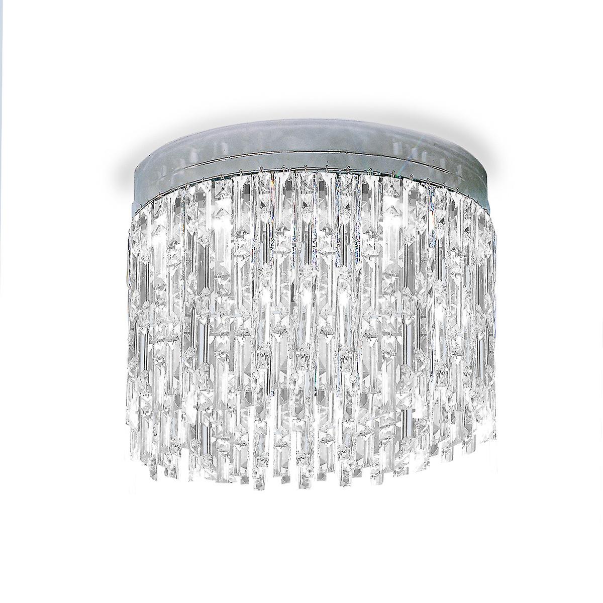 Kolarz Prisma Crystal Ceiling Light 6 Light Chrome