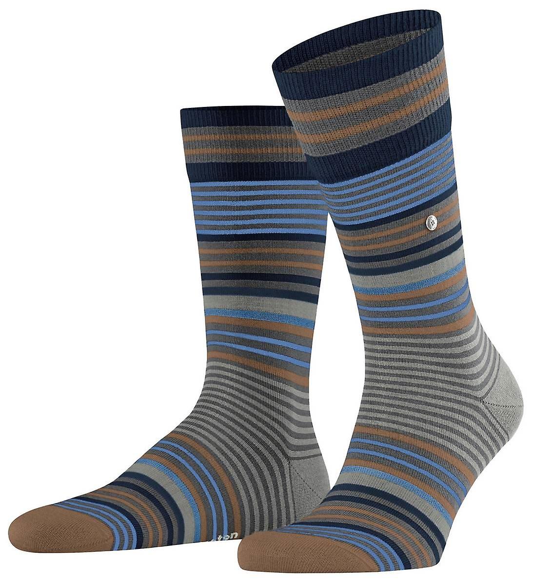 Burlington Stripe Socks - Dark Grey
