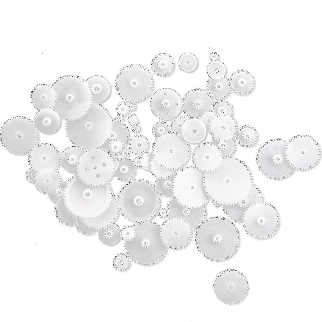 Different Styles White Plastic Gear Set 58 Pcs For Rc Toys
