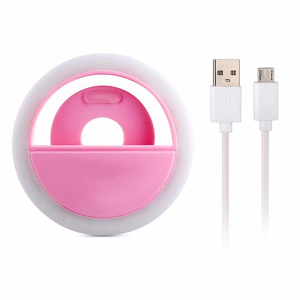 USB Charge Selfie Flash LED Camera Phone Photography Ring Light for Phones Tablets