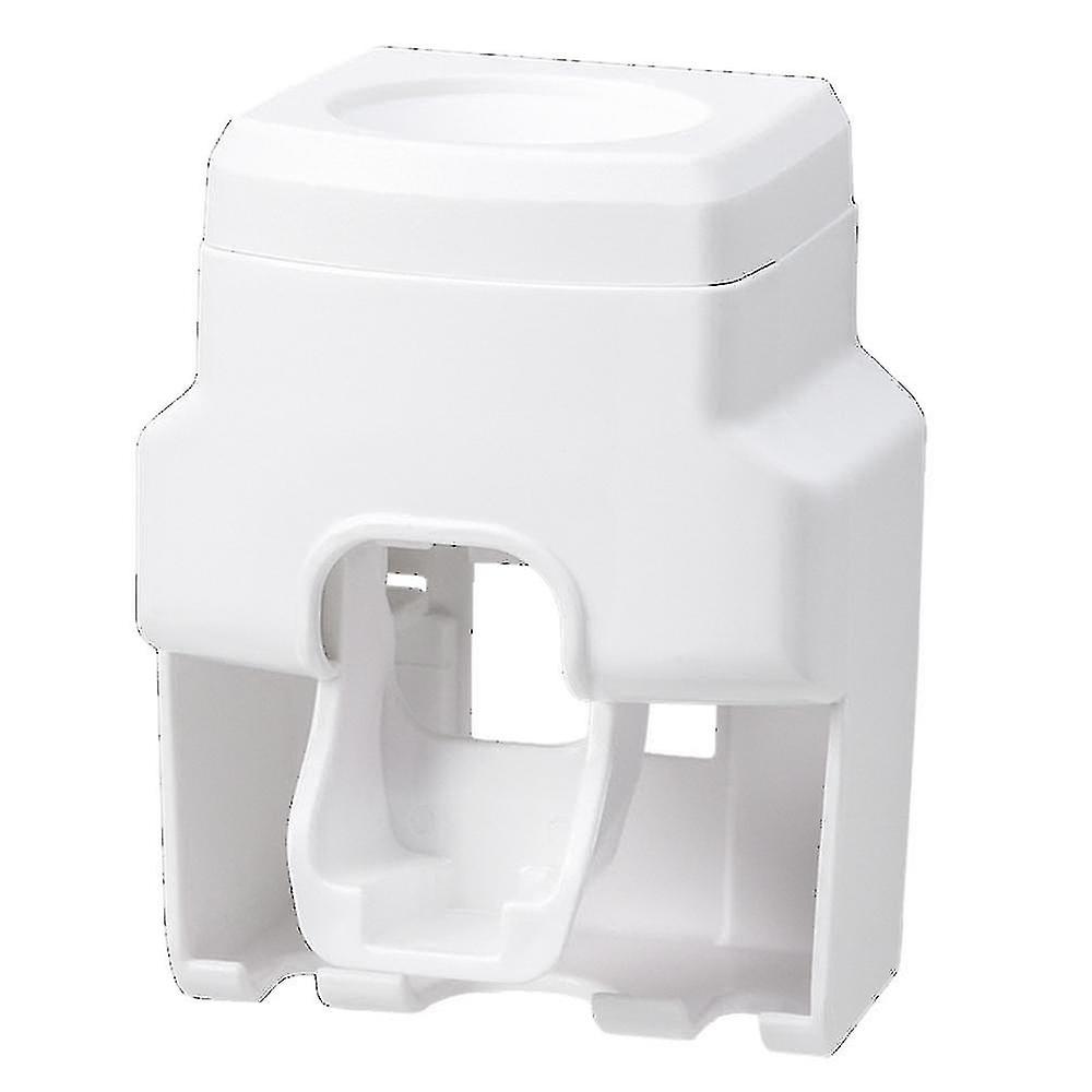 Toothpaste Dispenser And Toothbrush Holder, Wall Mount Automatic Toothpaste Squeezer