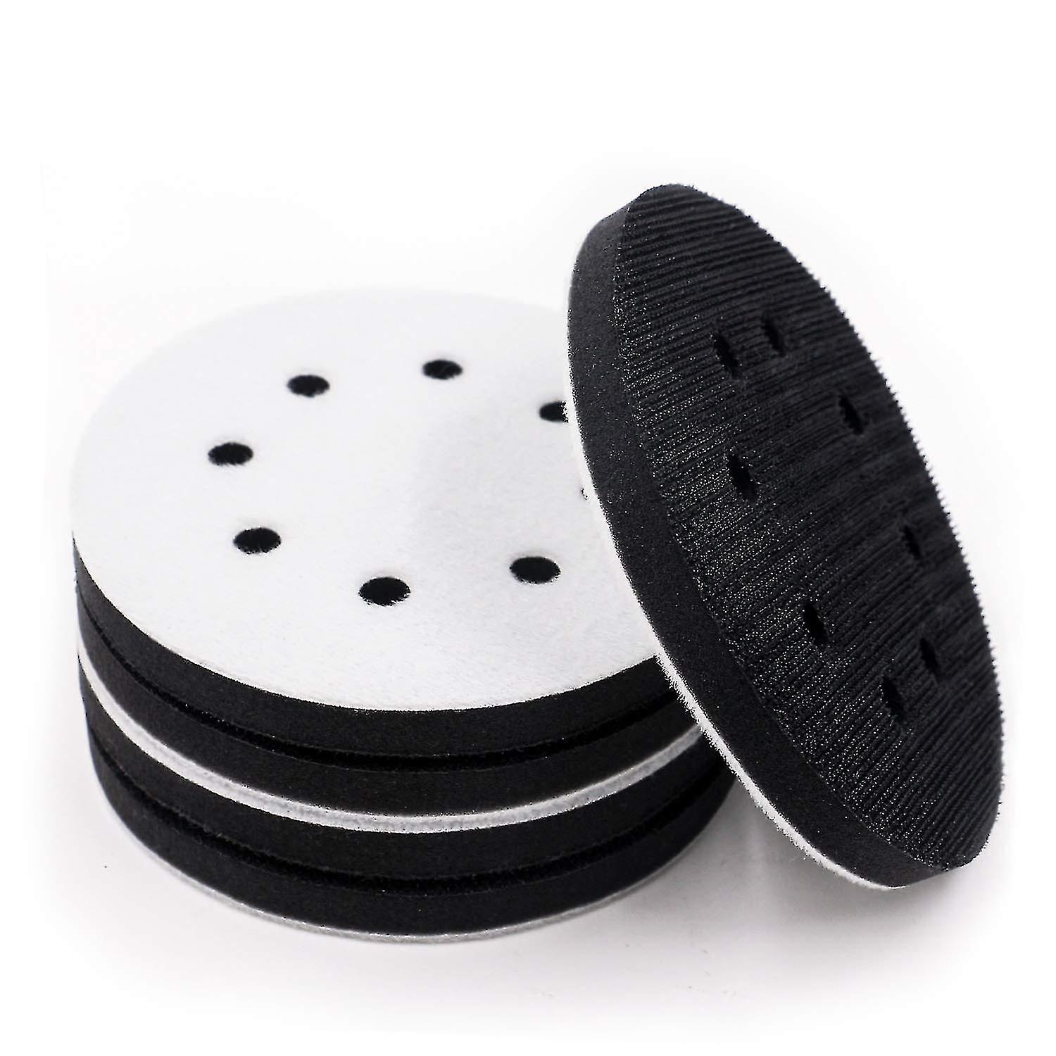5 Pack 5 Inch 8 Holes Soft Density Interface Pads Hook And Loop 5" Sponge Cushion Buffer Backing Pad (set Of 5)