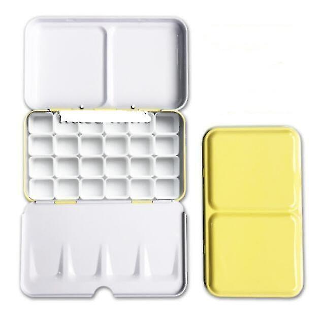 Yellow Oil Acrylic Paints Macaron Starry Tins Box Palette Painting Storage Tray