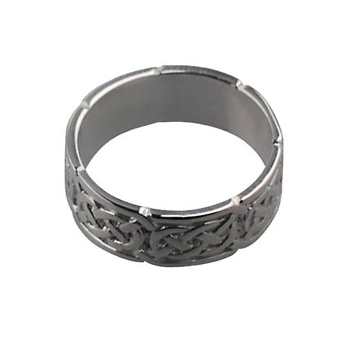 Silver 6mm Celtic Wedding Ring Size Q