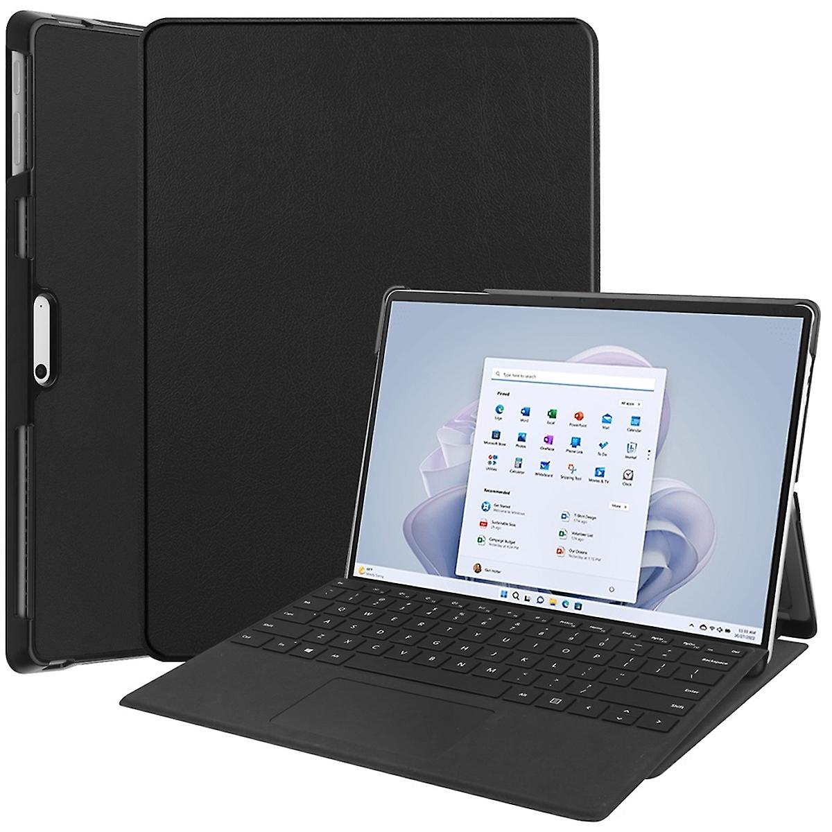 For Microsoft Surface Pro 9 3folt Wake UP Smart Cover Tablet Case Cases Sleeve Case Protector Black
