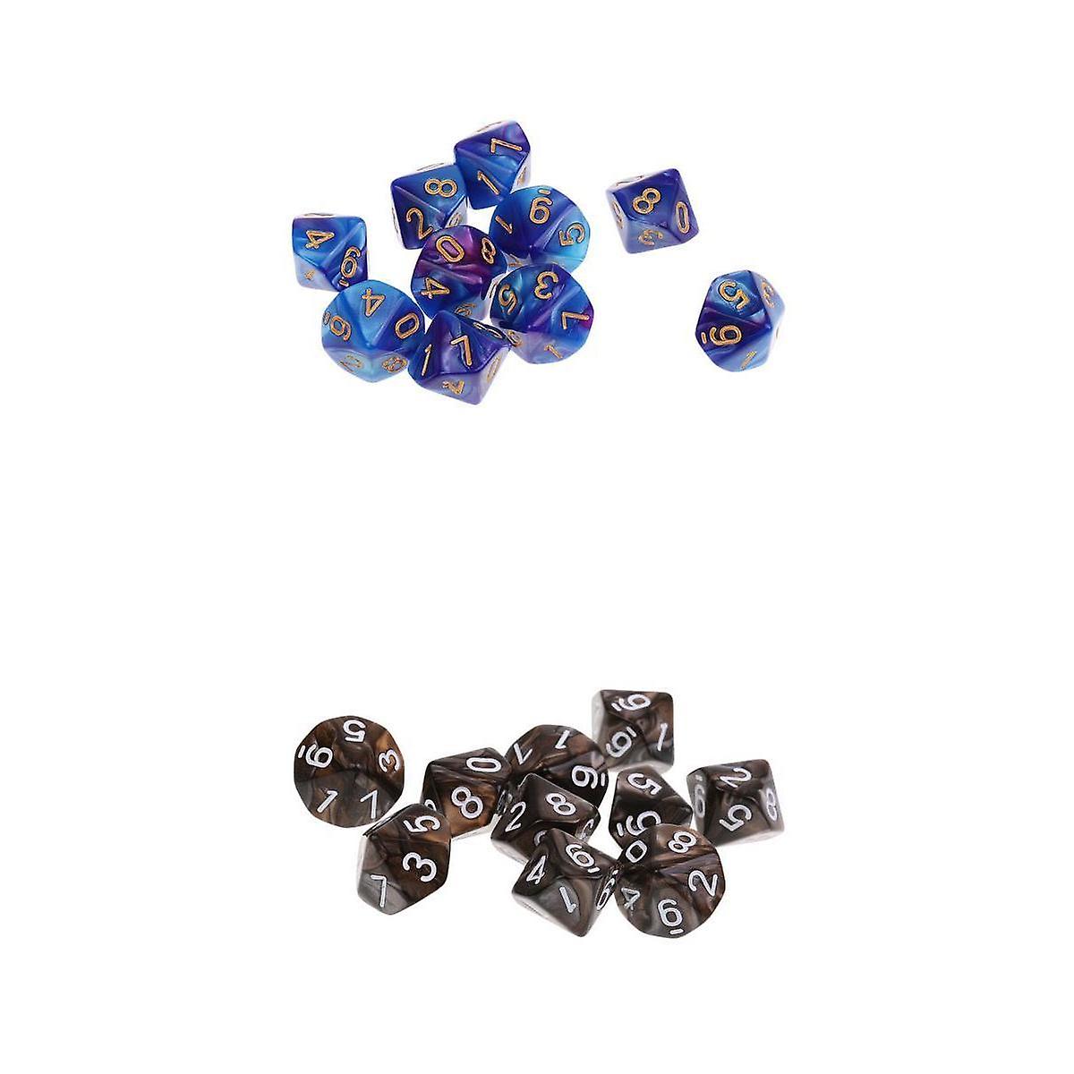 20pcs 10 Sided Dices D10 Polyhedral Dice for Dungeons and Dragons RPG TRPG