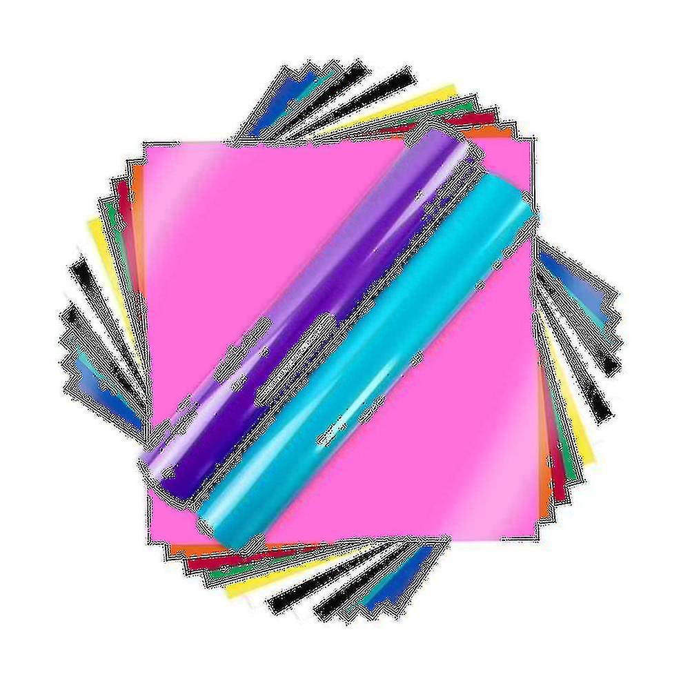 For Machine-12x12inch Glossy Self Adhesive Vinyl Sheets, Bundle For Craft Projects