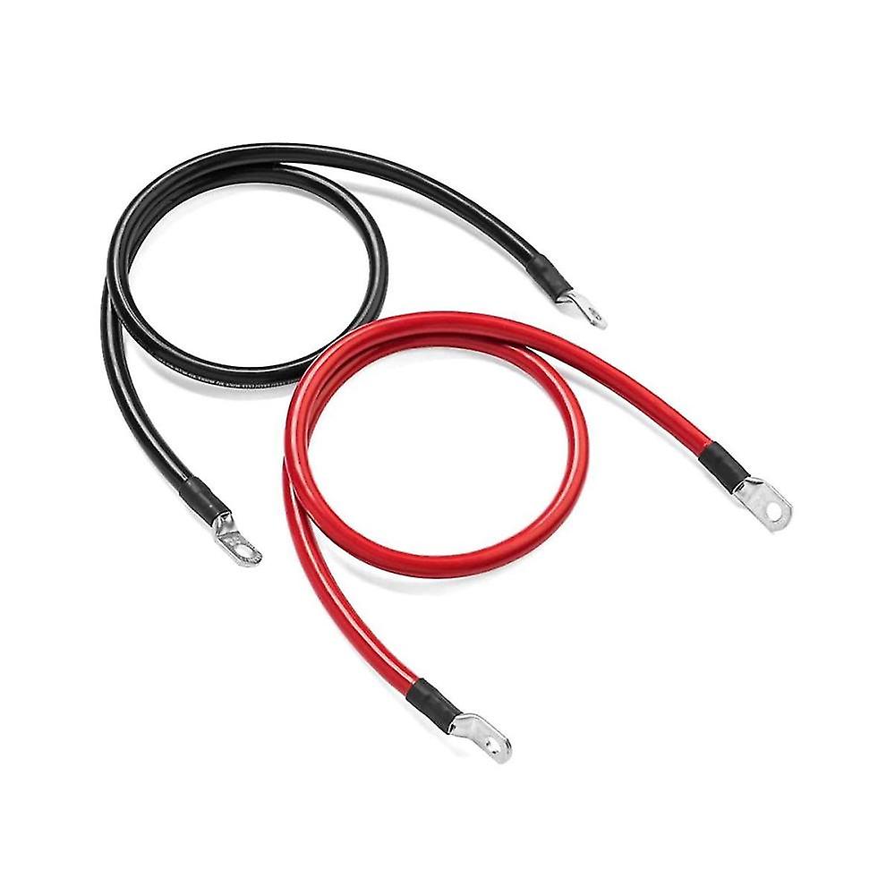 Battery Inverter Cable Set With Terminals 8 Awg Gauge Super Soft Silicone Wire, Power Connection Ca