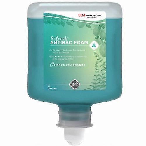 Deb Antibacterial Soap Refresh AntiBac Foam Foaming 1,000 mL Dispenser Refill Bottle Citrus Scent, Count of 6 (Pack of 1)